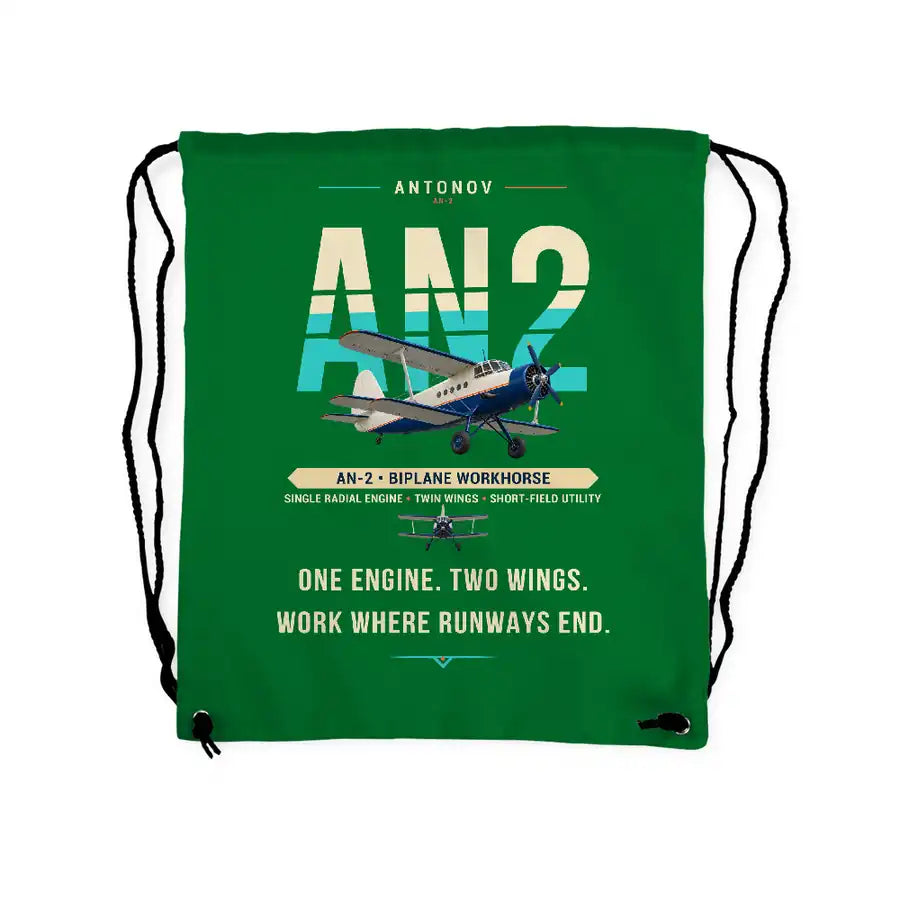 Antonov An-2 - Drawstring Bag - Original - Green