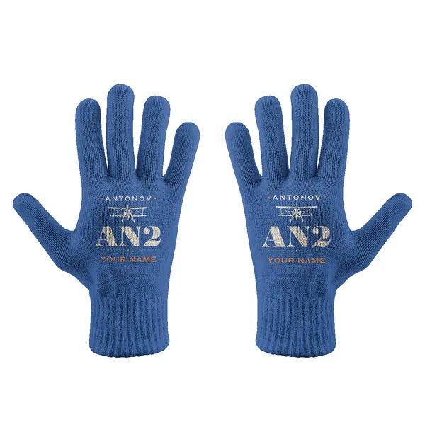 Antonov An-2 - Gloves - Full - Heritage + Name - Blue