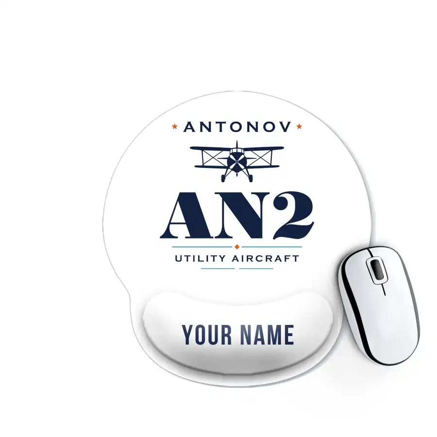 Antonov An-2 - Heritage + Name - Ergonomic Mouse Pad - White