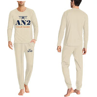 Thumbnail for Antonov An-2 - Men Pajamas - Heritage Chest + Name - Beige