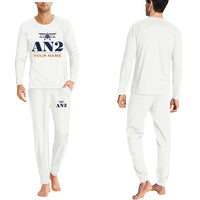Thumbnail for Antonov An-2 - Men Pajamas - Heritage Chest + Name - White