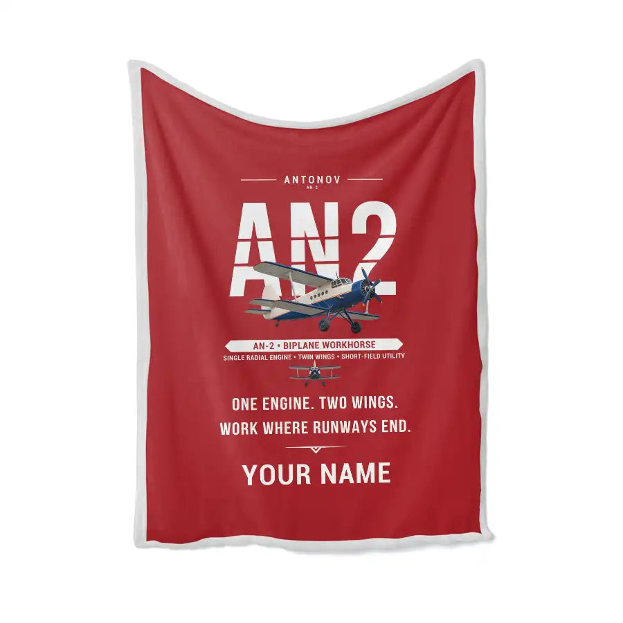 Antonov An-2 - Original + Name - Blanket - Red