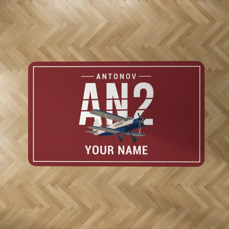 Antonov An-2 - Original + Name - Rectangle Carpet - Dark Red