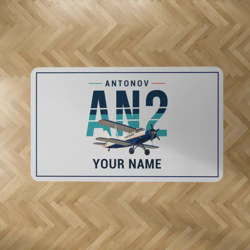 Antonov An-2 - Original + Name - Rectangle Carpet - Light Gray