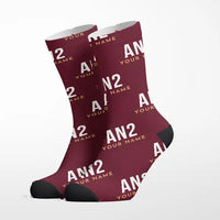 Thumbnail for Antonov An-2 - Socks - Burgundy + Name