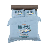 Thumbnail for Antonov An-225 Mriya - Cartoon + Name - Bedding Set - Light Blue