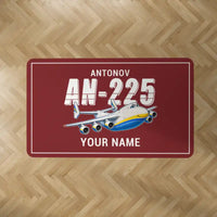 Thumbnail for Antonov An-225 Mriya - Cartoon + Name - Rectangle Carpet - Dark Red