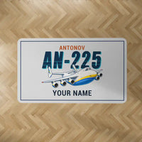Thumbnail for Antonov An-225 Mriya - Cartoon + Name - Rectangle Carpet - Light Gray