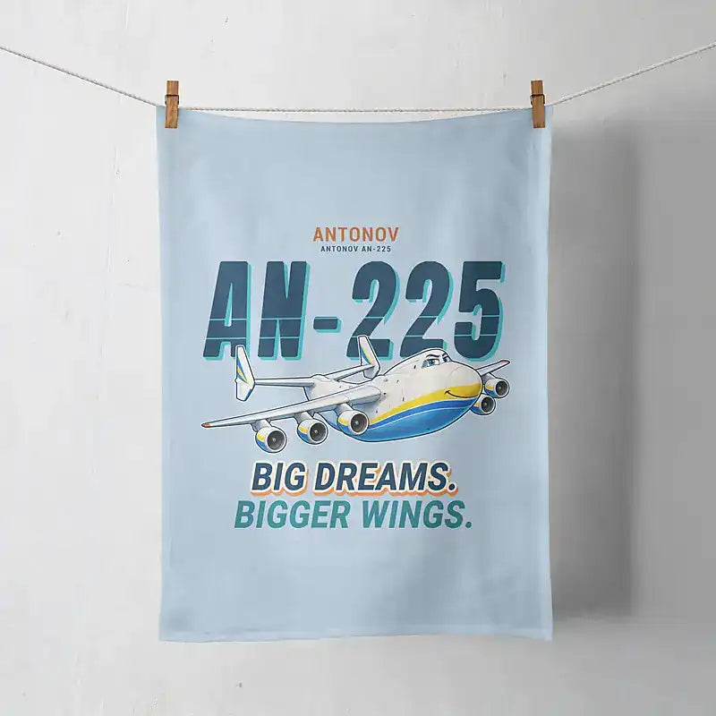 Antonov An-225 Mriya - Cartoon - Towel - Light Blue
