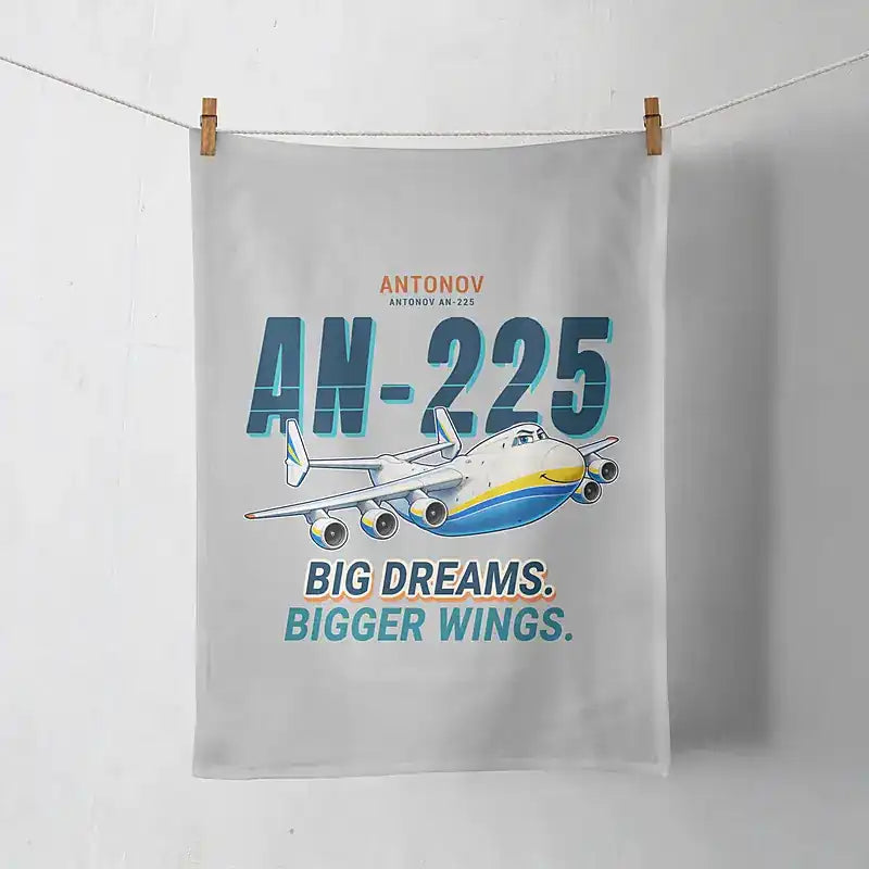 Antonov An-225 Mriya - Cartoon - Towel - Light Gray