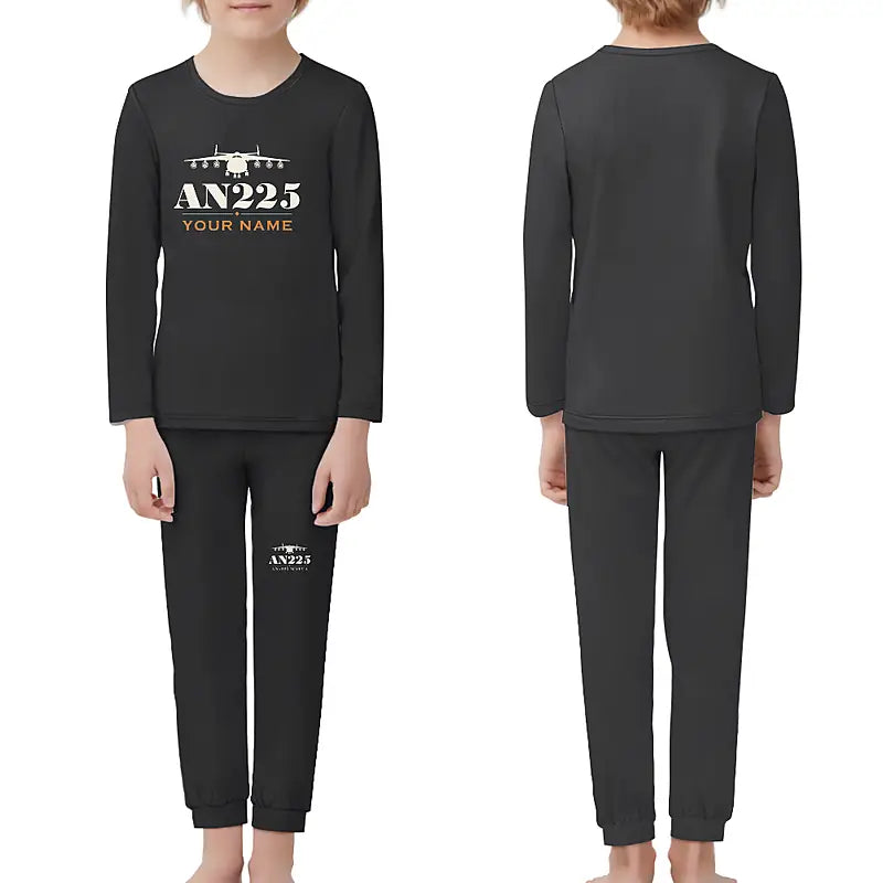 Antonov An-225 Mriya - Children Pajamas - Heritage Chest + Name - Black