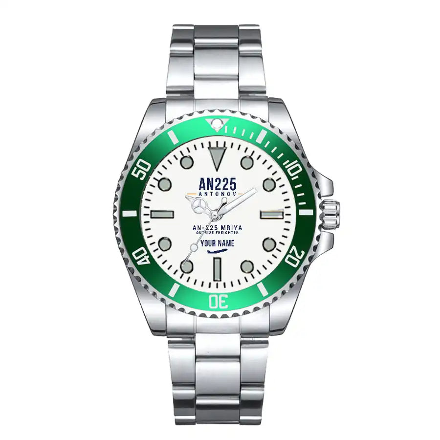 Antonov An-225 Mriya - Classic - White + Name - Premium Diver - Green