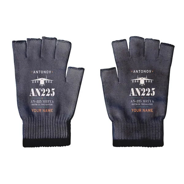 Antonov An-225 Mriya - Gloves - Cut - Heritage + Name - Black