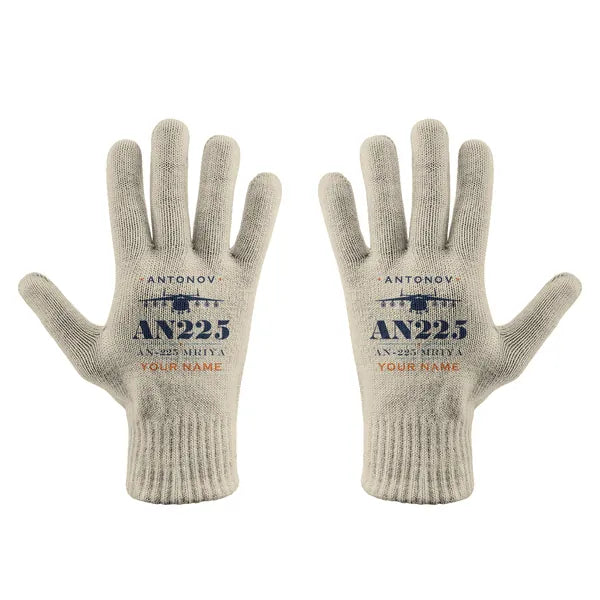 Antonov An-225 Mriya - Gloves - Full - Heritage + Name - Beige