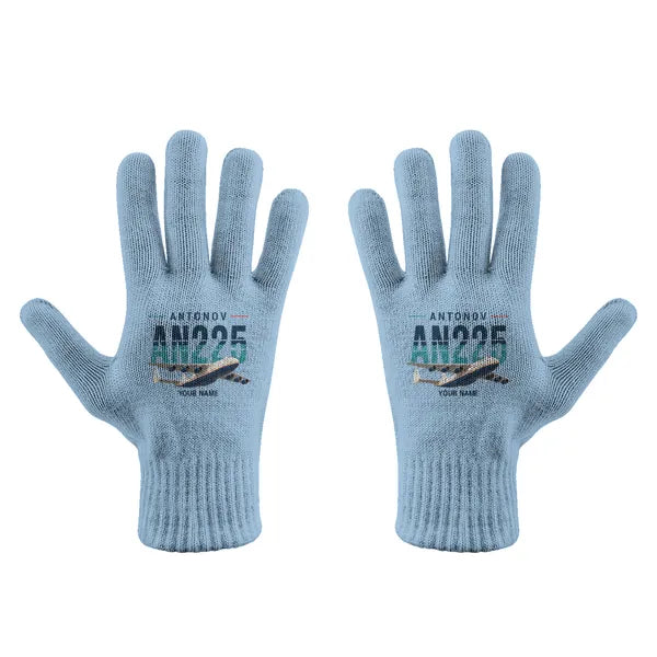 Antonov An-225 Mriya - Gloves - Full - Original + Name - Light Blue