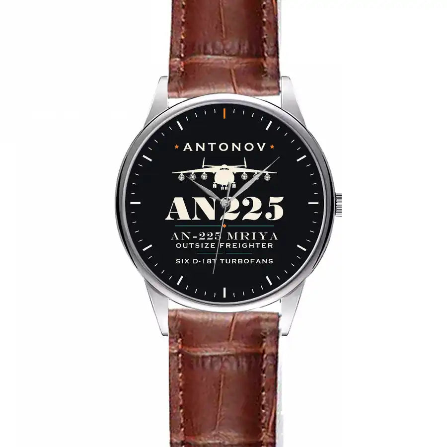 Antonov An-225 Mriya - Heritage - Leather Strap - Striped Brown Leather Strap