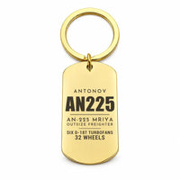 Thumbnail for Antonov An-225 Mriya - Key Chain - Tag - Gold