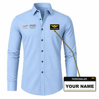 Thumbnail for Antonov An-225 Mriya - Long Sleeve Shirt - Poster - Light Blue + NAME