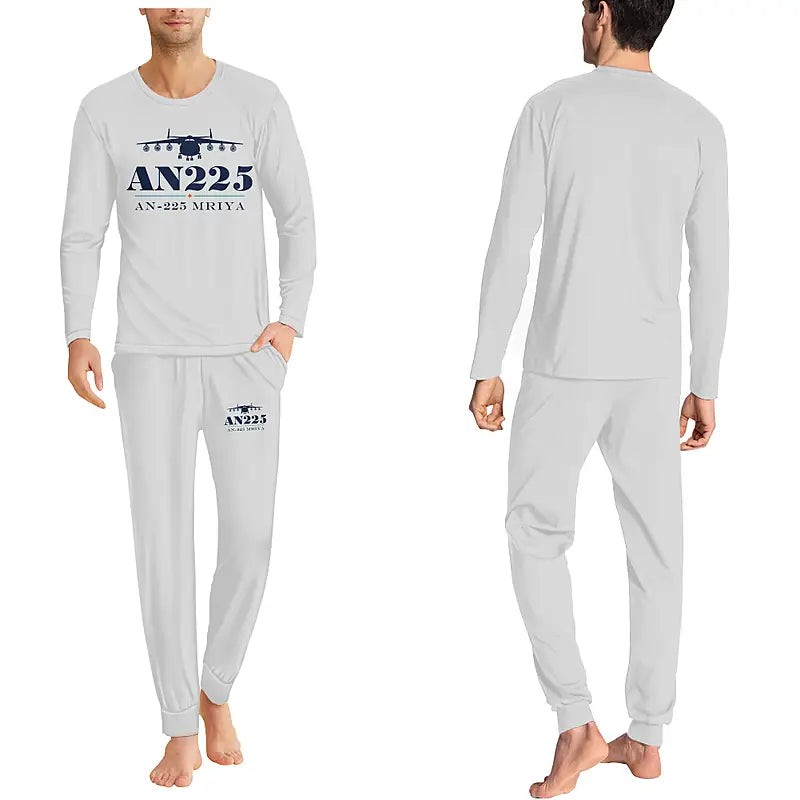 Antonov An-225 Mriya - Men Pajamas - Heritage Chest - Light Gray