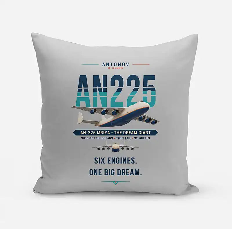 Antonov An-225 Mriya - Original - Pillow - Light Gray