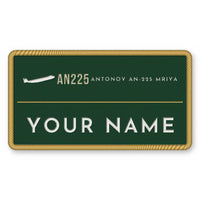 Thumbnail for Antonov An-225 Mriya Patches - Rectangle + Name - Forest Gold