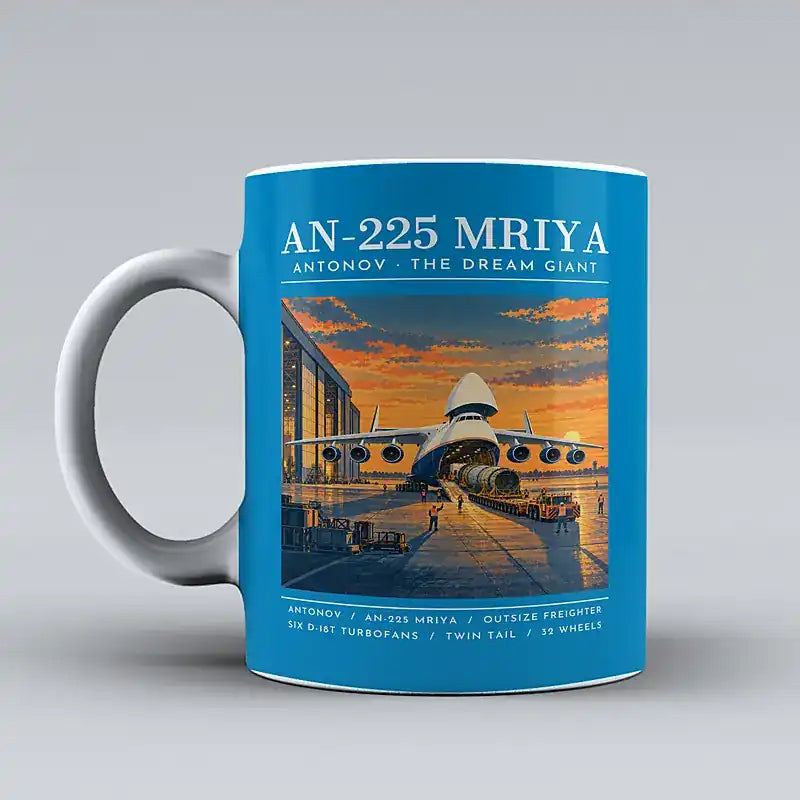 Antonov An-225 Mriya - Poster - Mug - Turquoise