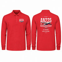 Thumbnail for Antonov An-225 Mriya Premium Polo T-Shirts - Original - Long Sleeve - Red