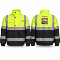 Thumbnail for Antonov An-225 Mriya Reflective Winter Jackets - Poster - Fluorescent Yellow & Navy