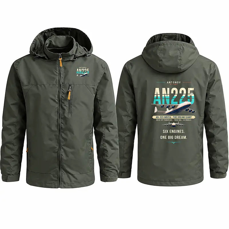 Antonov An-225 Mriya Stylish Jackets - Hooded Windbreaker - Original - Olive Green
