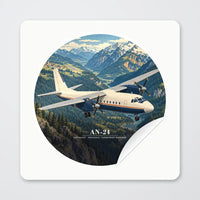Thumbnail for Antonov An-24 - 3D - Circle Sticker - Peel