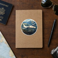 Thumbnail for Antonov An-24 - 3D + Name - Circle Sticker - Notebook