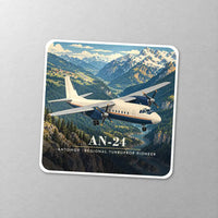 Thumbnail for Antonov An-24 - 3D - Square Sticker - Close-up