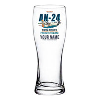 Thumbnail for Antonov An-24 - Cartoon + Name - Pilsner Beer Glass