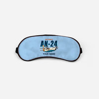 Thumbnail for Antonov An-24 - Cartoon + Name - Sleep Mask - Light Blue