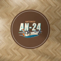 Thumbnail for Antonov An-24 - Cartoon - Round Carpet - Brown