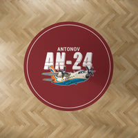 Thumbnail for Antonov An-24 - Cartoon - Round Carpet - Dark Red
