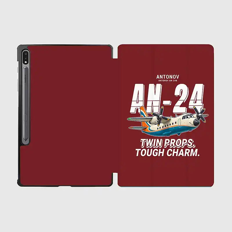 Antonov An-24 - Cartoon - Samsung Tablet - Dark Red