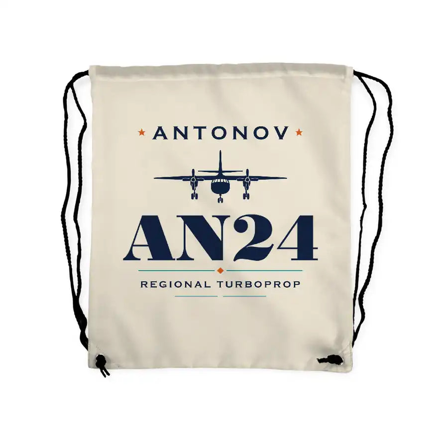 Antonov An-24 - Drawstring Bag - Heritage - Beige