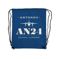 Thumbnail for Antonov An-24 - Drawstring Bag - Heritage - Blue