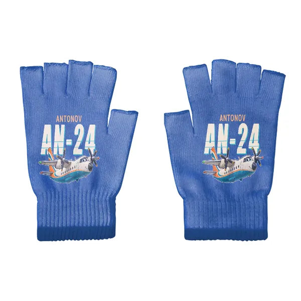 Antonov An-24 - Gloves - Cut - Cartoon - Blue
