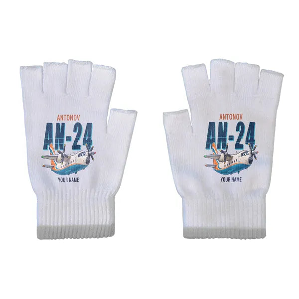 Antonov An-24 - Gloves - Cut - Cartoon + Name - Light Gray