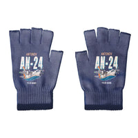 Thumbnail for Antonov An-24 - Gloves - Cut - Cartoon + Name - Navy Blue