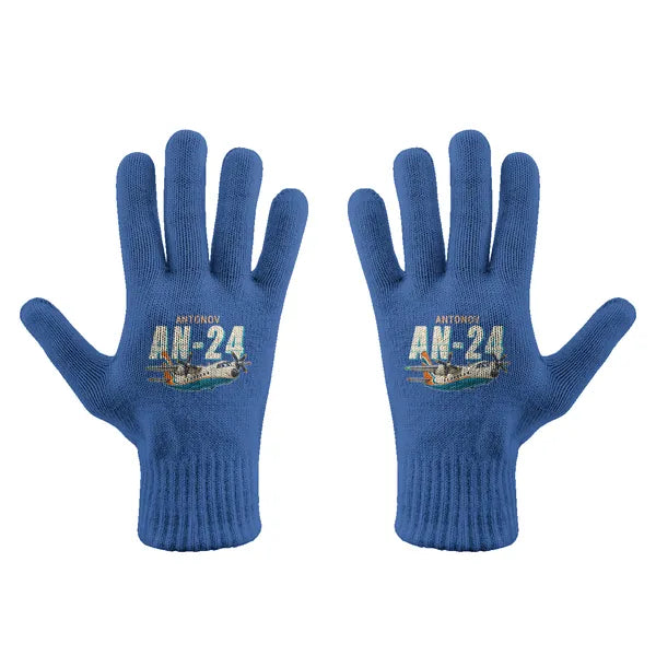 Antonov An-24 - Gloves - Full - Cartoon - Blue