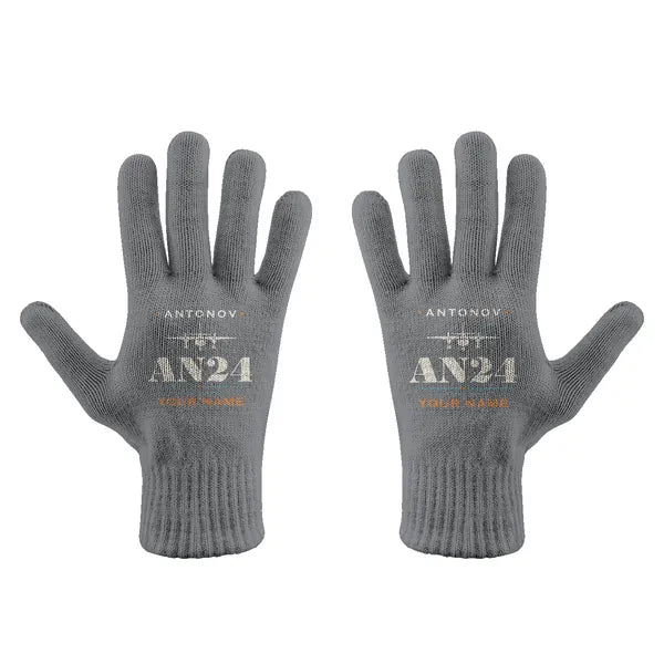 Antonov An-24 - Gloves - Full - Heritage + Name - Gray