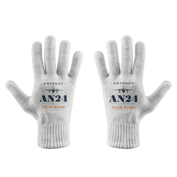 Antonov An-24 - Gloves - Full - Heritage + Name - White