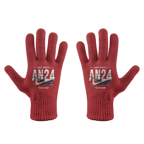 Antonov An-24 - Gloves - Full - Original + Name - Red