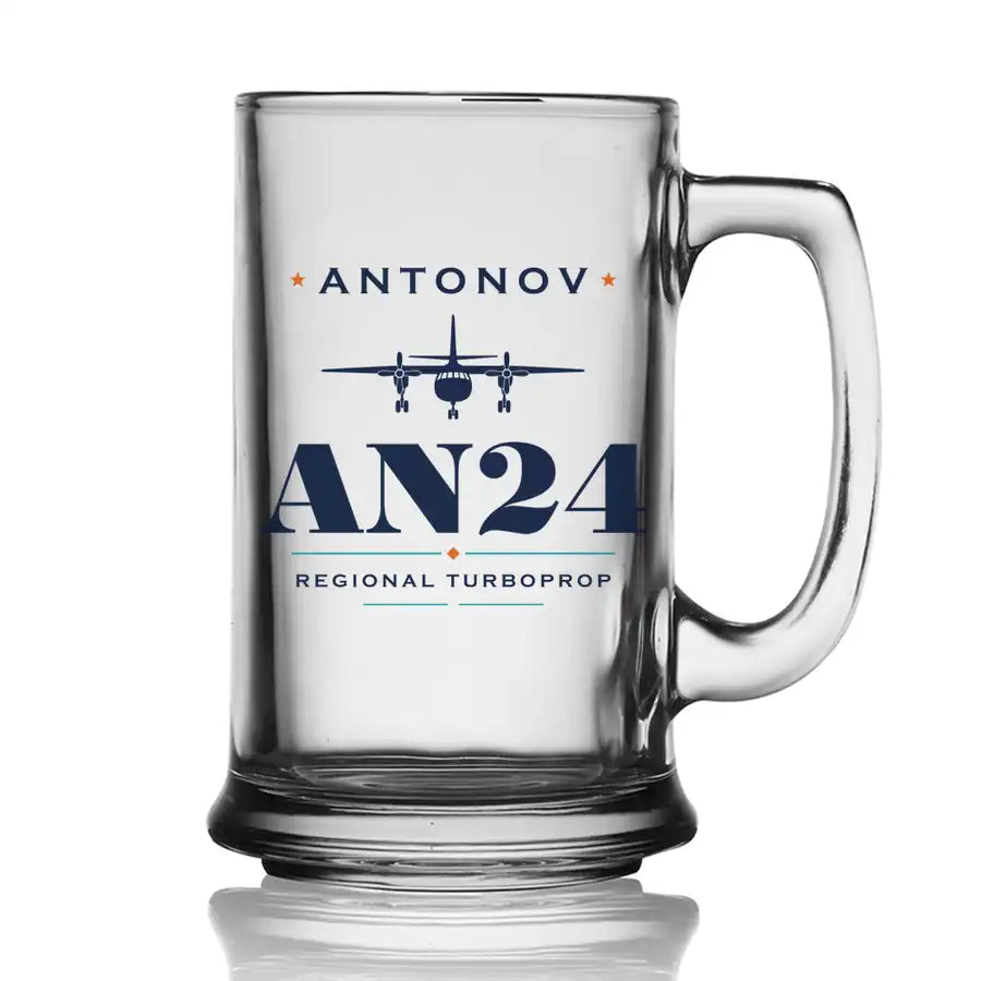 Antonov An-24 - Heritage - Beer Glass with Holder