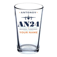 Thumbnail for Antonov An-24 - Heritage + Name - Beer & Water Glass