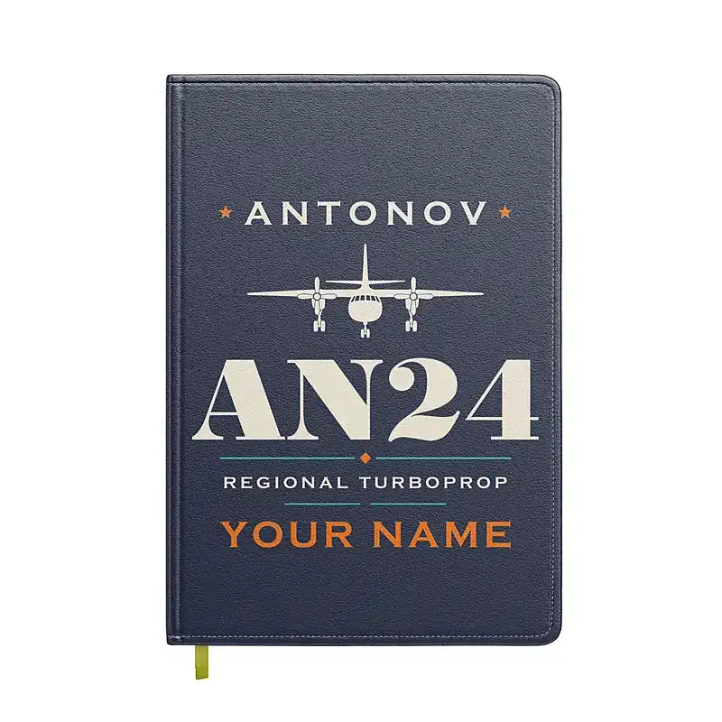 Antonov An-24 - Heritage + Name - Notebook - Navy Blue
