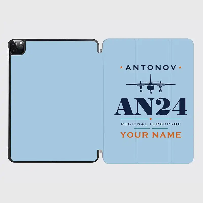 Antonov An-24 - Heritage + Name - iPad Case - Light Blue